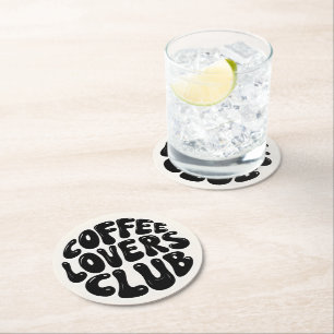 Posavasos Redondo De Papel Amantes del Café Club