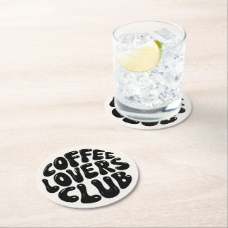 Posavasos Redondo De Papel Amantes del Café Club