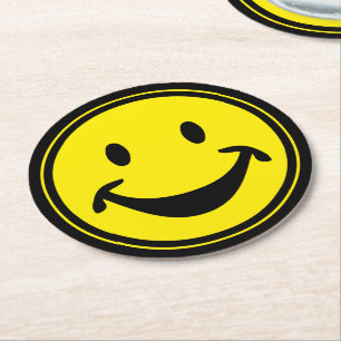 Posavasos Redondo De Papel Amarillo gracioso + tu trasero. e ideas