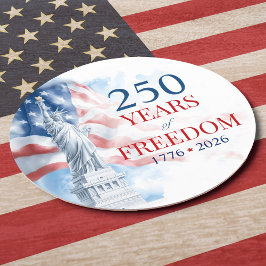 Posavasos Redondo De Papel America's Semiquincentennial 250 Years Freedom
