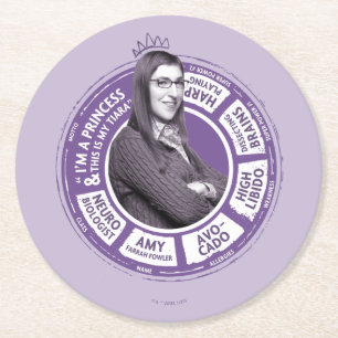 Posavasos Redondo De Papel Amy Farrah Fowler Info Graphic