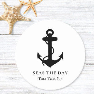 Posavasos Redondo De Papel Anclaje náutico