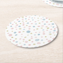 Posavasos Redondo De Papel Andie Confetti Water Dots Paper Coaster