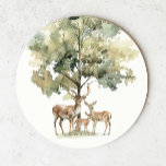 Posavasos Redondo De Papel Animales de bosque forestal | Baby Shower de la fa<br><div class="desc">Presentamos a nuestros animales forestales | escayola de papel redondo de la familia de los venados con ducha de bebé - ideal para una celebración tierna y caprichosa! Con un tema de la historia del bosque acuático con una adorable familia de ciervos, es ideal para una ducha sin diferencias de...</div>