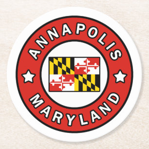 Posavasos Redondo De Papel Annapolis Maryland