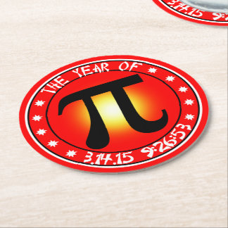 Posavasos Redondo De Papel Año Pi 3/14/15 9:26:53