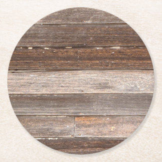 Posavasos Redondo De Papel Antiguo muro exterior de madera templada de una gr