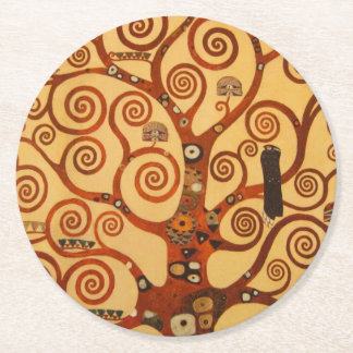 Posavasos Redondo De Papel Árbol con ramas giratorias