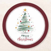 Árbol de Navidad moderno burgundy