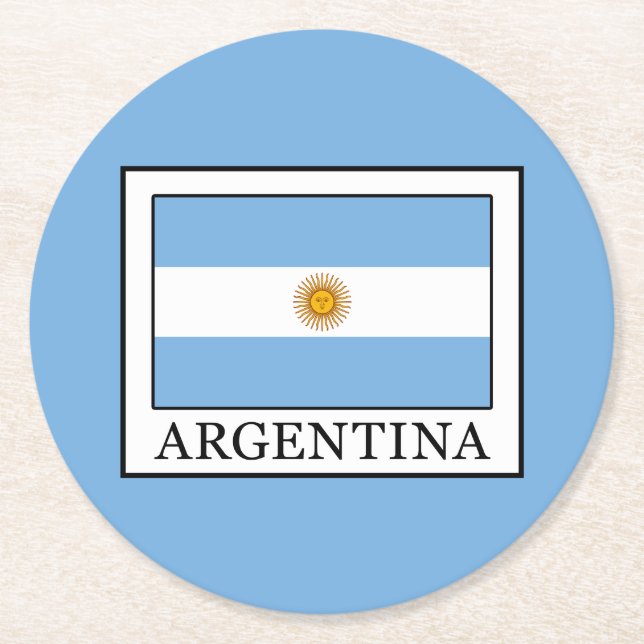 Posavasos Redondo De Papel Argentina (Anverso)