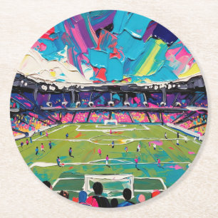 Posavasos Redondo De Papel Arte del Fútbol (#3)