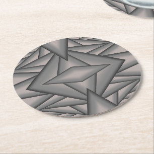 Posavasos Redondo De Papel Arte Resumen Congelado En El Tiempo