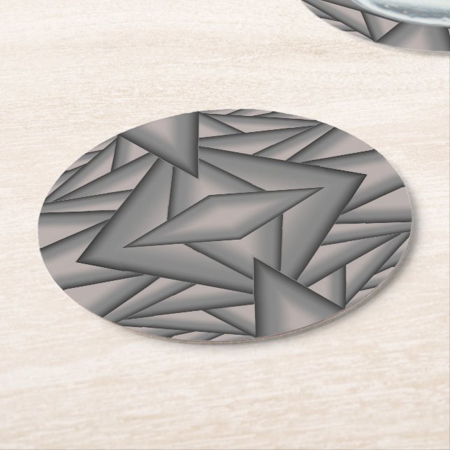 Posavasos Redondo De Papel Arte Resumen Congelado En El Tiempo (En perspectiva)