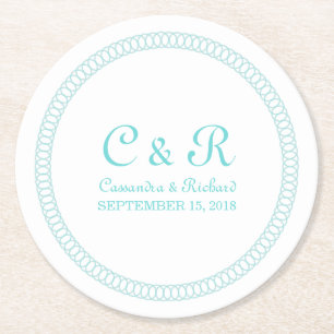 Posavasos Redondo De Papel Astras De Papel Redondo De Aqua Rodeadas