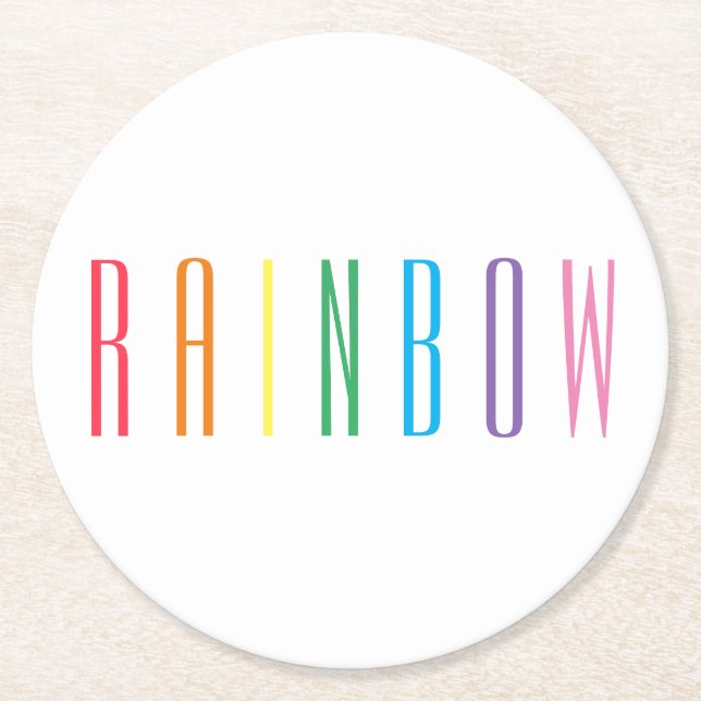 Posavasos Redondo De Papel Ataques de papel redondo de RAINBOW (Anverso)