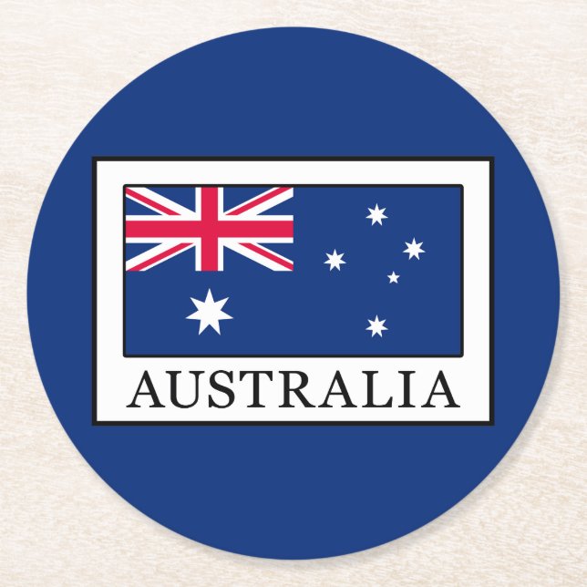 Posavasos Redondo De Papel Australia (Anverso)