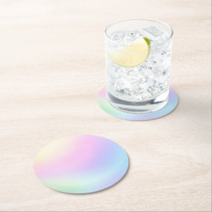 Posavasos Redondo De Papel Autismo y Pastel Neurodivergente Sensorial