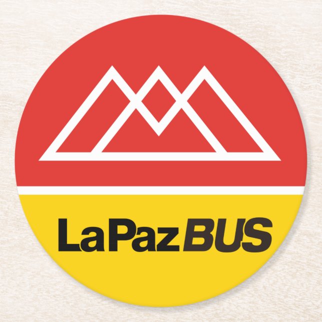 Posavasos Redondo De Papel autobús La Paz (Anverso)