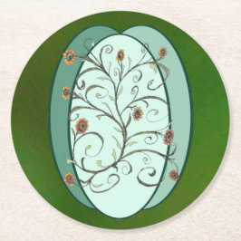 Posavasos Redondo De Papel Autumn Vine