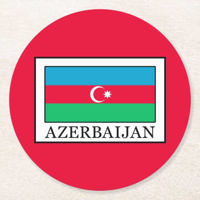Posavasos Redondo De Papel Azerbaiyán (Anverso)
