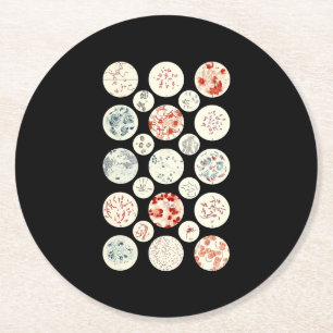 Posavasos Redondo De Papel bacterias microbiología divertida bacteriología 