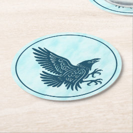 Posavasos Redondo De Papel Baile Blue Raven