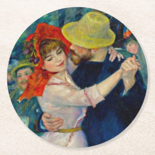 Posavasos Redondo De Papel Baile en Bougival Pierre Renoir