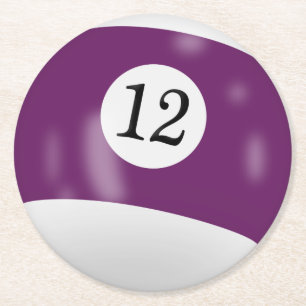 Posavasos Redondo De Papel Balón Billiards 12