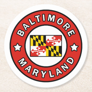 Posavasos Redondo De Papel Baltimore Maryland