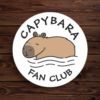 Posavasos Redondo De Papel Bañarse con un capibara personalizado