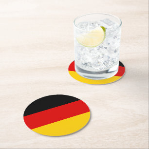 Posavasos Redondo De Papel Bandera de Alemania