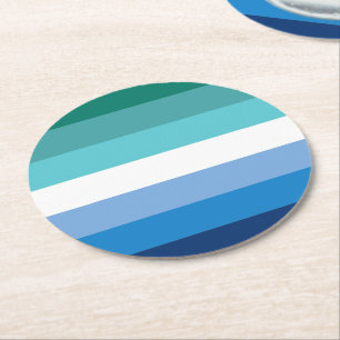 Posavasos Redondo De Papel Bandera de Orgullo Gay Masculino