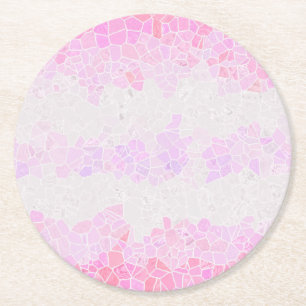 Posavasos Redondo De Papel Bandera de Orgullo Pomosexual Abstracto Mosaico Bo