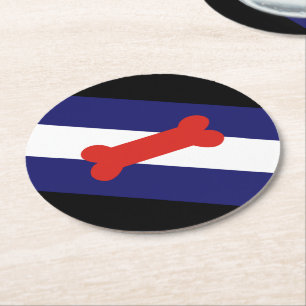 Posavasos Redondo De Papel Bandera del Orgullo de la Obra Jugada