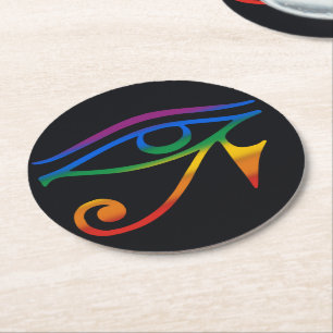 Posavasos Redondo De Papel Bandera del Orgullo Gay Goth