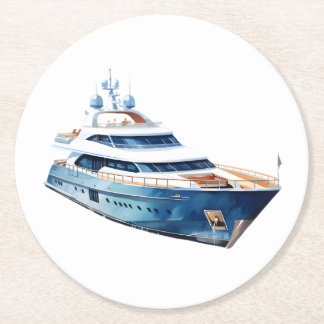 Posavasos Redondo De Papel Barco