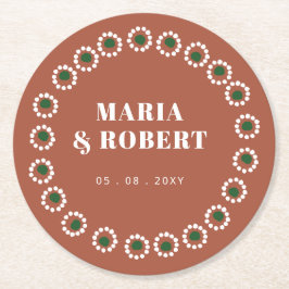 Posavasos Redondo De Papel Barro Bohío Mexicano