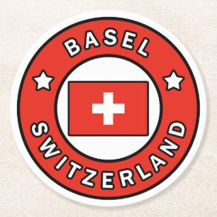 Posavasos Redondo De Papel Basilea Suiza