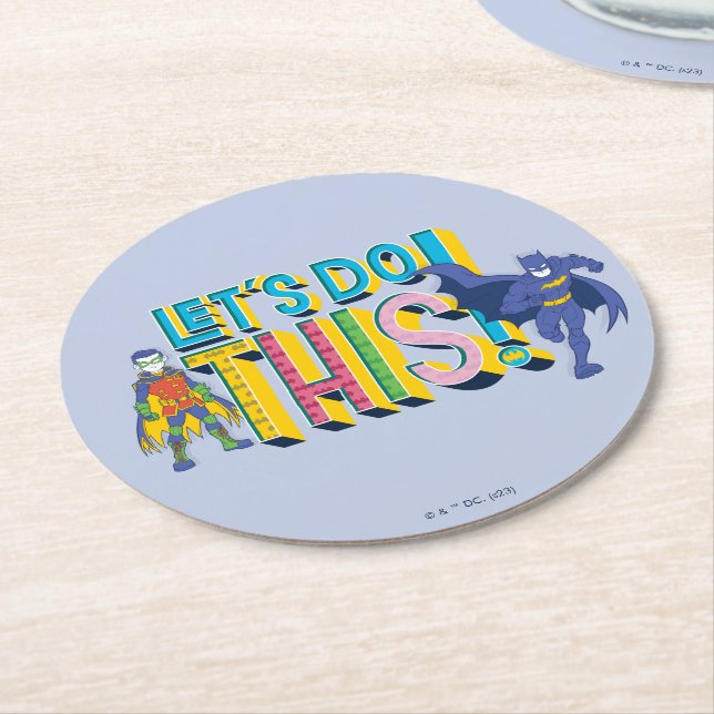 Posavasos Redondo De Papel Batman | Hagamos esto (En perspectiva)