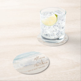 Posavasos Redondo De Papel Beach Wedding | Seaside Wedding