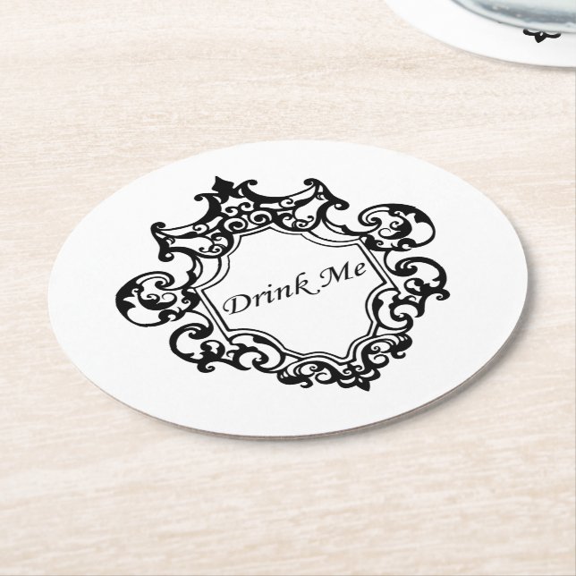 Posavasos Redondo De Papel ¡Beba! (En perspectiva)