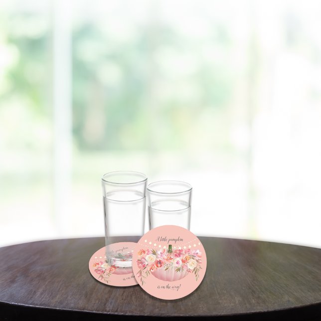 Posavasos Redondo De Papel Beber de calabaza elegante (Subido por el creador)