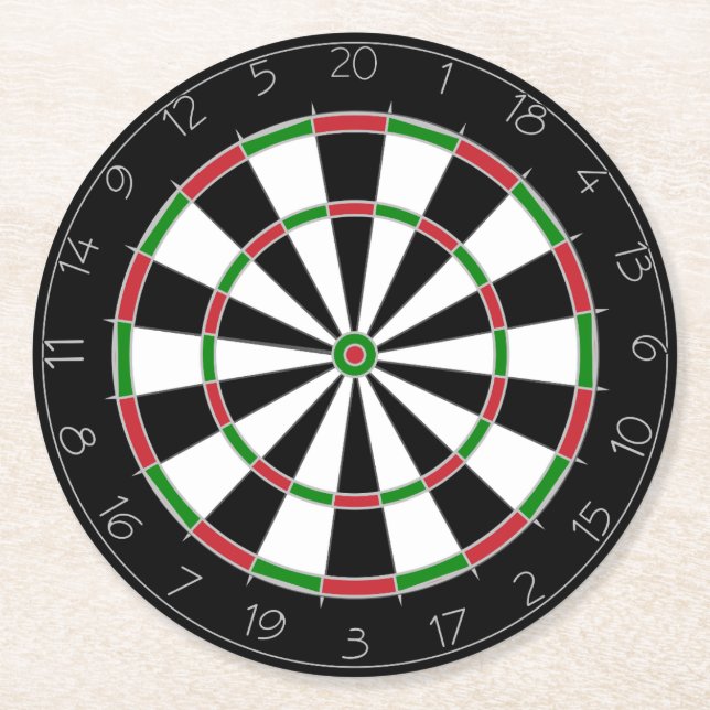 Posavasos Redondo De Papel Beber juego Dart Placa de montaña (Anverso)