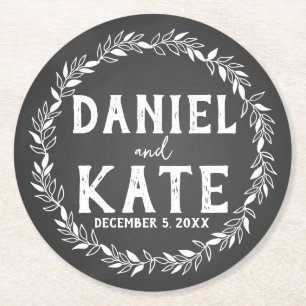 Posavasos Redondo De Papel bebidas gratuitas personalizadas boda montaña rusa