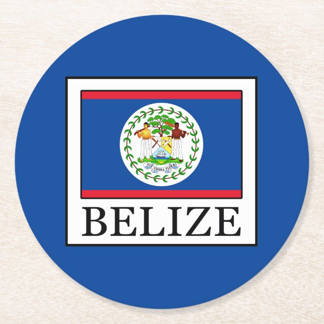 Posavasos Redondo De Papel Belice (Anverso)