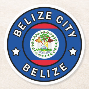 Posavasos Redondo De Papel Belice City Belice