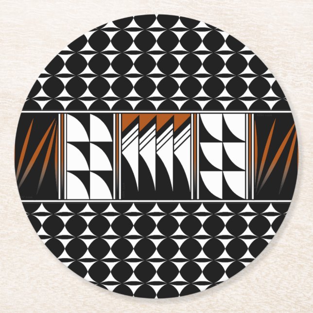 Posavasos Redondo De Papel Bendiciones de la pluma del suroeste (Anverso)