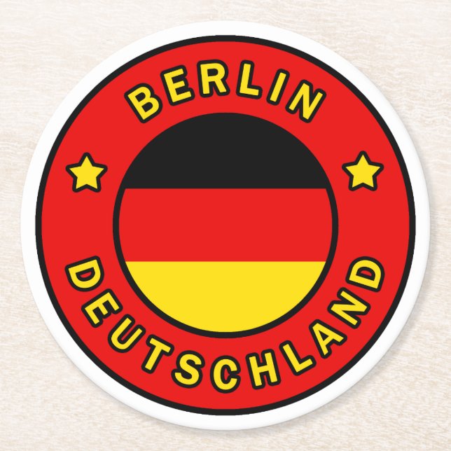Posavasos Redondo De Papel Berlín Deutschland (Anverso)