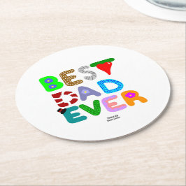 Posavasos Redondo De Papel Best Dad Ever Round Paper Coaster