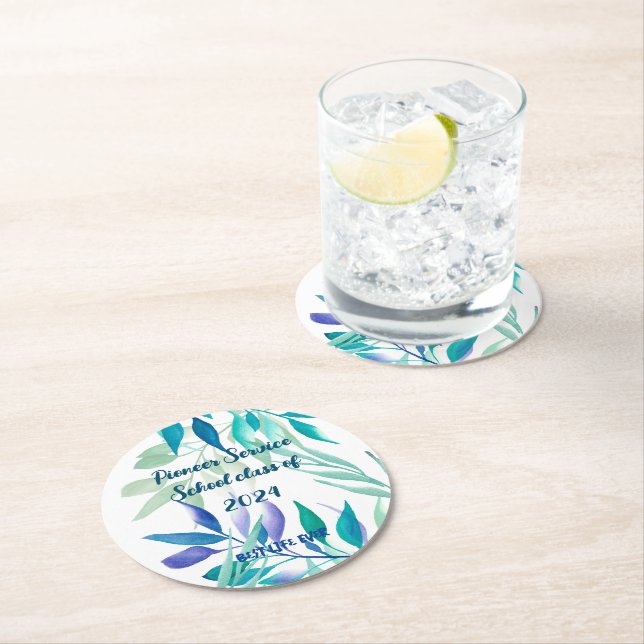 Posavasos Redondo De Papel Best Life Ever - Pioneer School  (In situ)